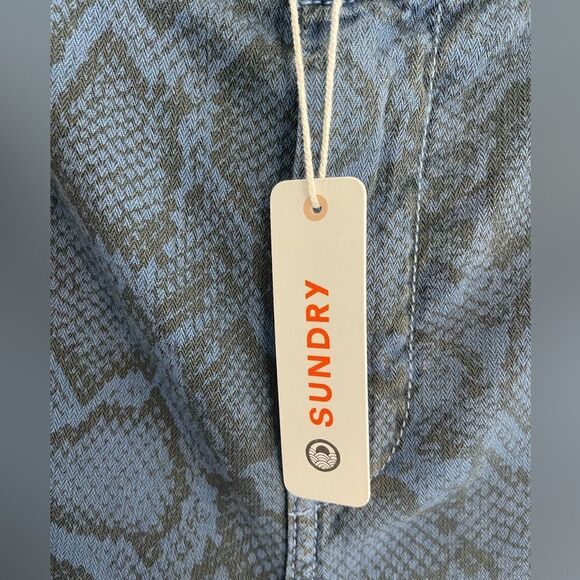 Anthropologie Sundry Python navy blue Joggers. 31 NWT - Picture 5 of 10